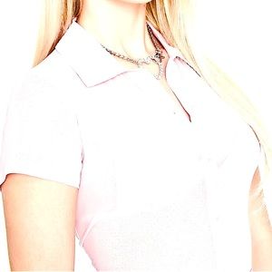 Xs pink sheer button up by dolls kill new